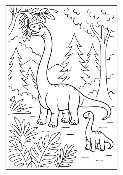 Printable Dinosaur Coloring Book: for Kids Ages 3-8, Prehistoric Dino Colouring for Boys & Girls