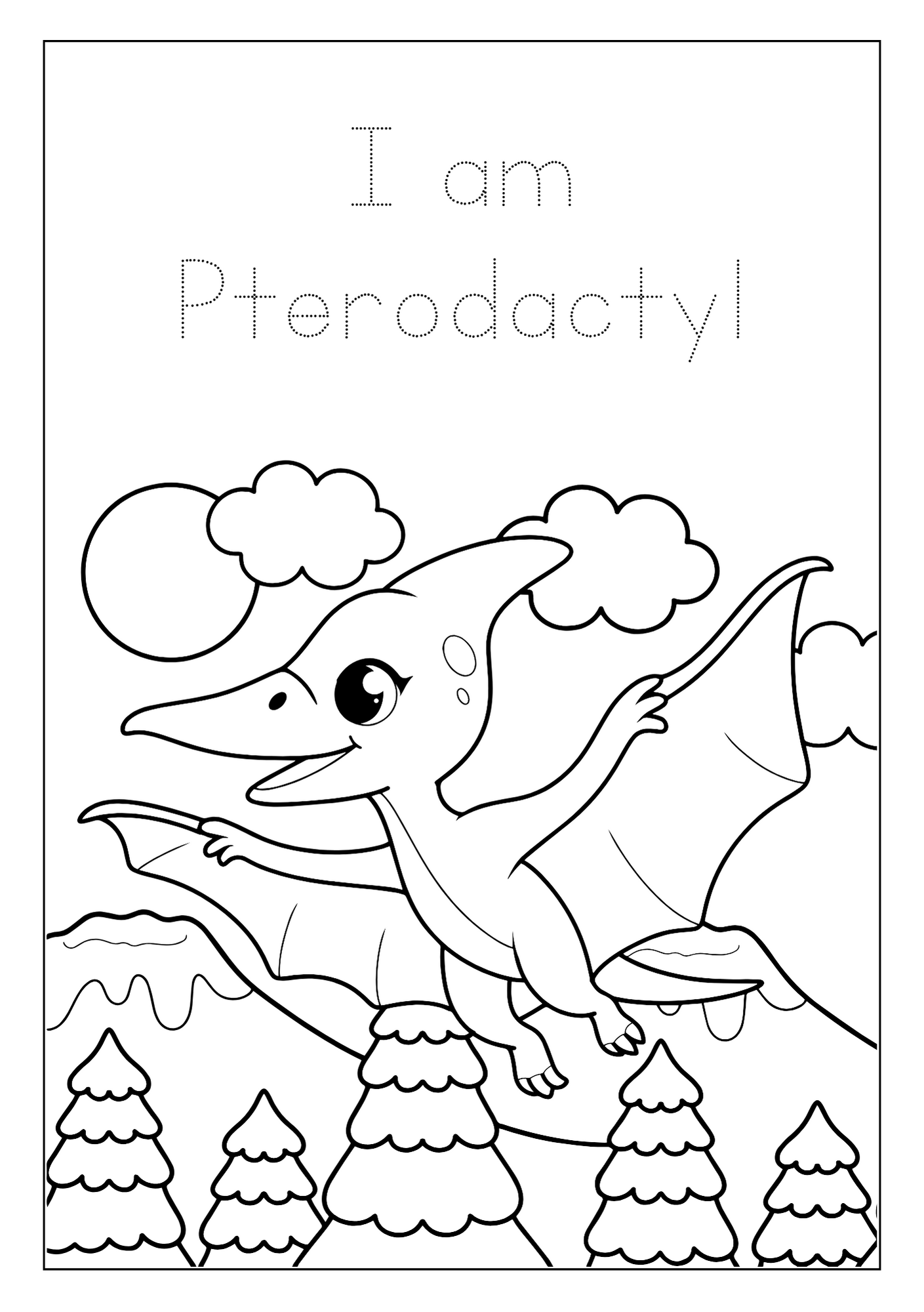 Printable Dinosaur Coloring Book: for Kids Ages 3-8, Prehistoric Dino Colouring for Boys & Girls