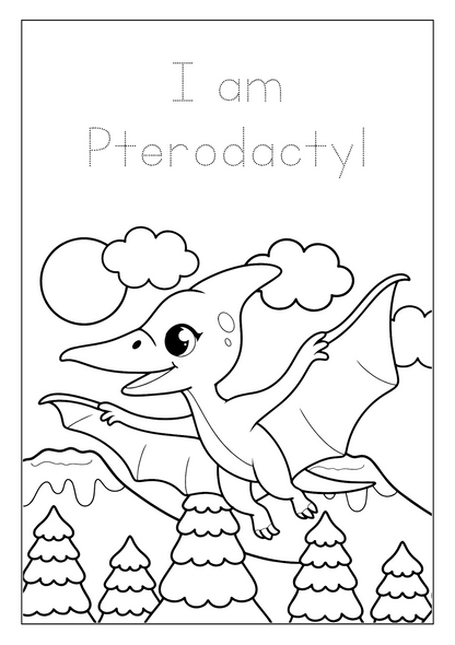 Printable Dinosaur Coloring Book: for Kids Ages 3-8, Prehistoric Dino Colouring for Boys & Girls