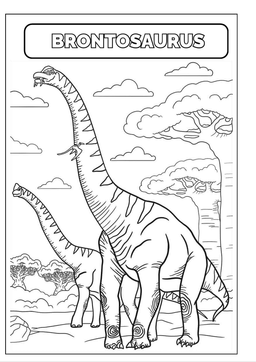 Printable Dinosaur Coloring Book: for Kids Ages 3-8, Prehistoric Dino Colouring for Boys & Girls