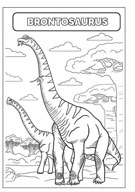 Printable Dinosaur Coloring Book: for Kids Ages 3-8, Prehistoric Dino Colouring for Boys & Girls
